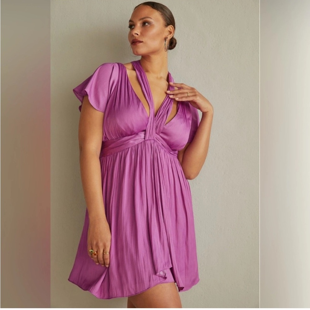 Anthropologie Purple Midi Dress